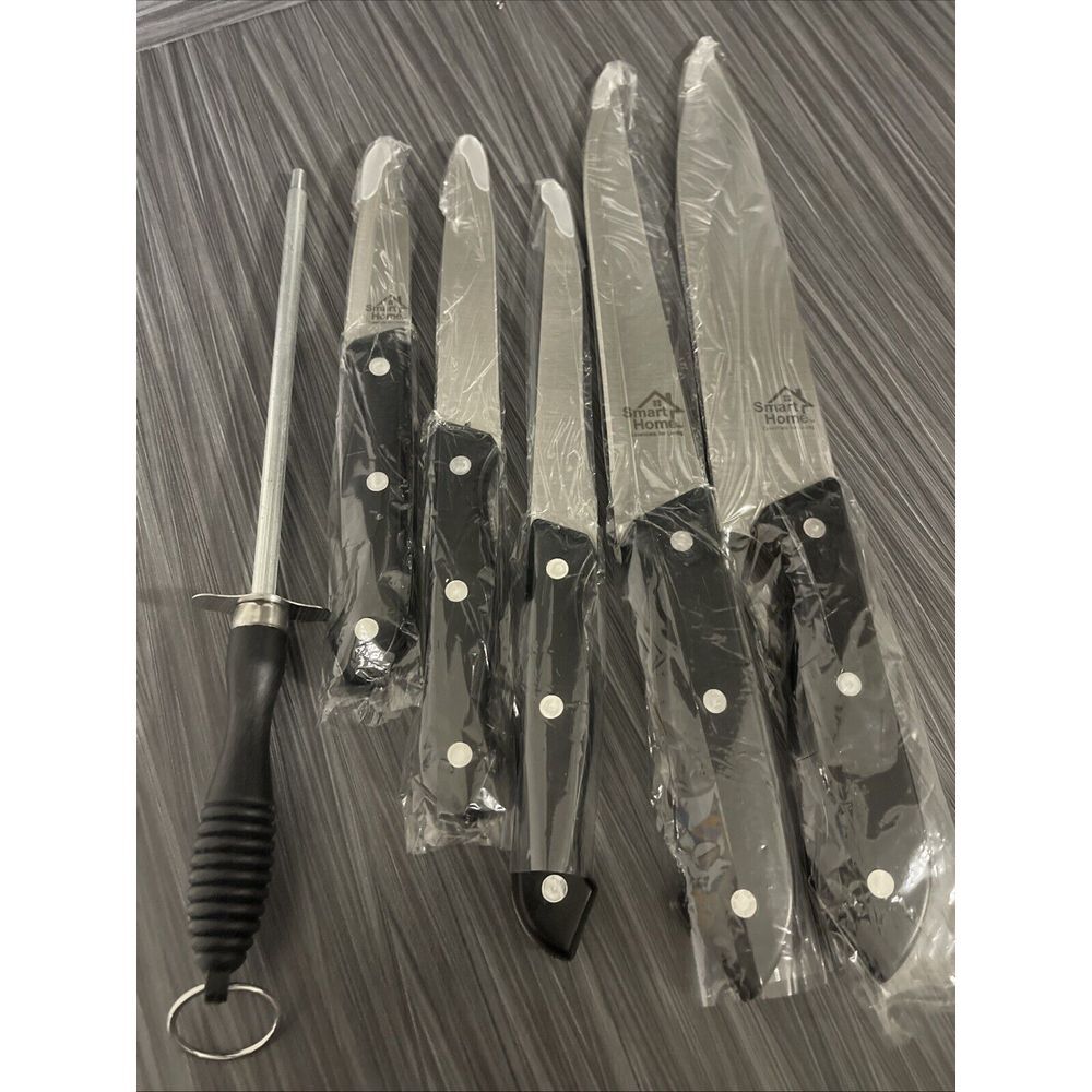Smart Home 6 Pieces Steak Knife Set High Carbon Stainless Steel With‎ Cut Board